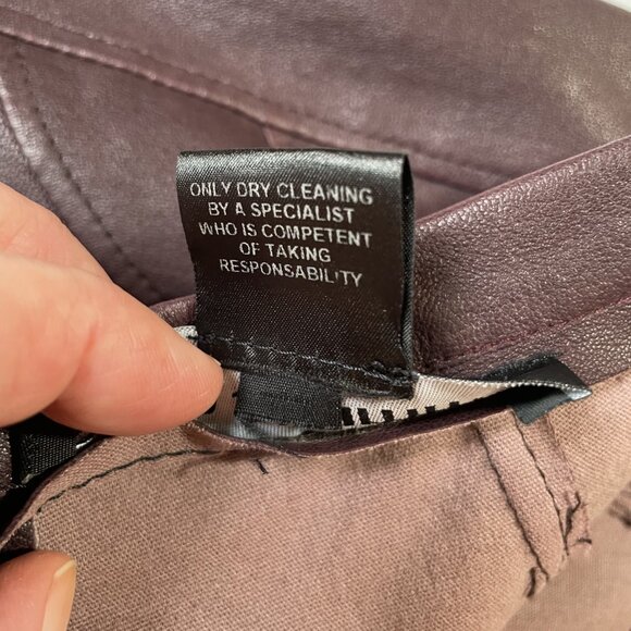 Sylvie Schimmel Paris Oxblood Lambskin Leather Pencil Skirt Size EU 42 - Picture 12 of 12